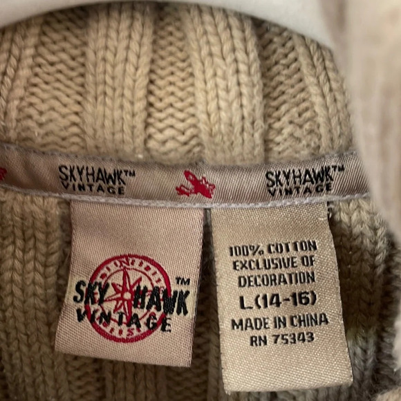 Sky Hawk ribbed boys big kids sweater size L (24-16) tan - Picture 11 of 12